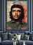Küba Devrimci Lideri Che Guevara Dekoratif Kanvas - Mdf Ahşap Tablo 3
