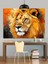 Aslan Kral Güçlü Yele Dekoratif Kanvas - Mdf Ahşap Tablo 3