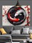 Koi Balığı Yin Yang Dekoratif Kanvas - Mdf Ahşap Tablo 5
