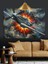 Uçağın Patlama Anı Dekoratif Kanvas - Mdf Ahşap Tablo 4