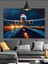 Uçak Iniş Pisti Gece Dekoratif Kanvas - Mdf Ahşap Tablo 1