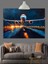 Uçak Iniş Pisti Gece Dekoratif Kanvas - Mdf Ahşap Tablo 2