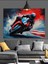 Kırmızı Mavi Motosiklet Hız Dekoratif Kanvas - Mdf Ahşap Tablo 4