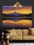 Gün Batımı Göl Dağ Manzara Dekoratif Kanvas - Mdf Ahşap Tablo 3