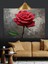 Tek Kırmızı Gül Detayı Dekoratif Kanvas - Mdf Ahşap Tablo 2