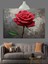 Tek Kırmızı Gül Detayı Dekoratif Kanvas - Mdf Ahşap Tablo 4