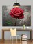 Tek Kırmızı Gül Detayı Dekoratif Kanvas - Mdf Ahşap Tablo 5