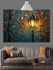 Sokak Lambası Yanan Fener Dekoratif Kanvas - Mdf Ahşap Tablo 4