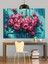 Canlı Pembe Güller Sanatsal Kompozisyon Dekoratif Kanvas - Mdf Ahşap Tablo 2