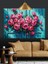 Canlı Pembe Güller Sanatsal Kompozisyon Dekoratif Kanvas - Mdf Ahşap Tablo 4
