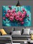 Canlı Pembe Güller Sanatsal Kompozisyon Dekoratif Kanvas - Mdf Ahşap Tablo 5