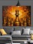 Satranç Taşları Alev Işık Dekoratif Kanvas - Mdf Ahşap Tablo 1