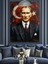Atatürk Portresi ve Hilal Dekoratif Kanvas - Mdf Ahşap Tablo 3