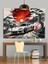Yarış Arabası Hız Siyah Beyaz Dekoratif Kanvas - Mdf Ahşap Tablo 1