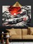 Yarış Arabası Hız Siyah Beyaz Dekoratif Kanvas - Mdf Ahşap Tablo 3