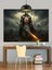 Kara Pelerinli Kılıç Tutan Savaşçı Dekoratif Kanvas - Mdf Ahşap Tablo 1