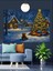 Karlı Kış Evi Ağaç Noel Dekoratif Kanvas - Mdf Ahşap Tablo 2