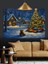 Karlı Kış Evi Ağaç Noel Dekoratif Kanvas - Mdf Ahşap Tablo 3