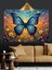 Kanatları Desenli Parlak Kelebek Dekoratif Kanvas - Mdf Ahşap Tablo 1