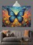 Kanatları Desenli Parlak Kelebek Dekoratif Kanvas - Mdf Ahşap Tablo 3