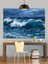 Beyaz Köpüklü Büyük Okyanus Dalgaları Dekoratif Kanvas - Mdf Ahşap Tablo 2