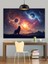 Kızıl Gezegen Uzay Manzarası Dekoratif Kanvas - Mdf Ahşap Tablo 1