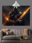 Zırhlı Kılıçlı Karanlık Savaşçı Dekoratif Kanvas - Mdf Ahşap Tablo 5