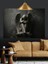 Melek Heykeli Siyah Kanat Dekoratif Kanvas - Mdf Ahşap Tablo 2