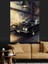 Karanlık Sokakta Park Halindeki Araba Dekoratif Kanvas - Mdf Ahşap Tablo 2