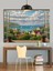 Toskana Manzarası Evler Ağaçlar Dekoratif Kanvas - Mdf Ahşap Tablo 1
