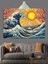 Büyük Dalga ve Güneş Dekoratif Kanvas - Mdf Ahşap Tablo 2