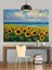 Ayçiçeği Tarlası Mavi Gökyüzü Dekoratif Kanvas - Mdf Ahşap Tablo 1