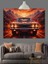 Klasik Araba Alev Hız Dekoratif Kanvas - Mdf Ahşap Tablo 2