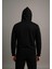 Erkek Siyah Fermuarlı Kapüşonlu SWEATSHIRT-W1148 3