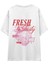 Fresh & Tasty Oversize Tişört - Beyaz 1