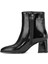 Elit Marivonne Kadın Hakiki Rugan Deri Topuklu Bot Siyah 3