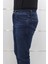 Fistan Store Erkek Lacivert Yüksek Bel Rahat Kesim Boru Paça Jean Pantolon 3
