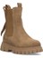 Elit Thalvora Kadın Hakiki Süet Deri Chelsea Bot Camel 9