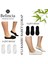 Bambu Kadın Babet Dikişsiz Siyah ve Beyaz Çorap Görünmez Kaydırmaz Topuk Silikonlu 6'lı Paket 1