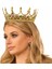 Bfs Taşlı Rönesans Kostümlü Kraliyet Ortaçağ Altın Kraliçe Prenses Tacı 2