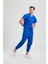 Likralı Dinamik Jogger Takım Royal Mavi Erkek Doktor ve Hemşireler İçin Konforlu 6