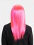 Bfs Şeker Pembesi Koyu Pembe Renk Uzun Düz Parti Peruğu 1