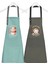 Kumaş Mutfak Önlüğü Seti 2'li Leke Tutmaz Su Itici %65 Pamuk %35 Polyester Cupcake & Coffee Şef Önlük 2