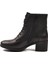 Siyah Hakiki Deri Kaymaz Taban Kadın Bot Premium 92159-1 Z 4