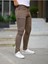 Erkek Jeans Slim Fit Likralı Denim Kahve Kot Pantolon 2