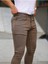 Erkek Jeans Slim Fit Likralı Denim Kahve Kot Pantolon 3