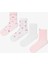 Gümüş Rengi Kız Çocuk Kalp Desenli 4'lü Soket Çorap 16