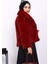Bordo Astarlı Kısa Kürk Kaban 4