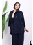 Lacivert Yaka Çıtçıtlı Tunik Pantolonlu Takım 3