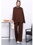 Kahverengi Ön Detaylı Modal Tunik Pantolonlu Takım 1